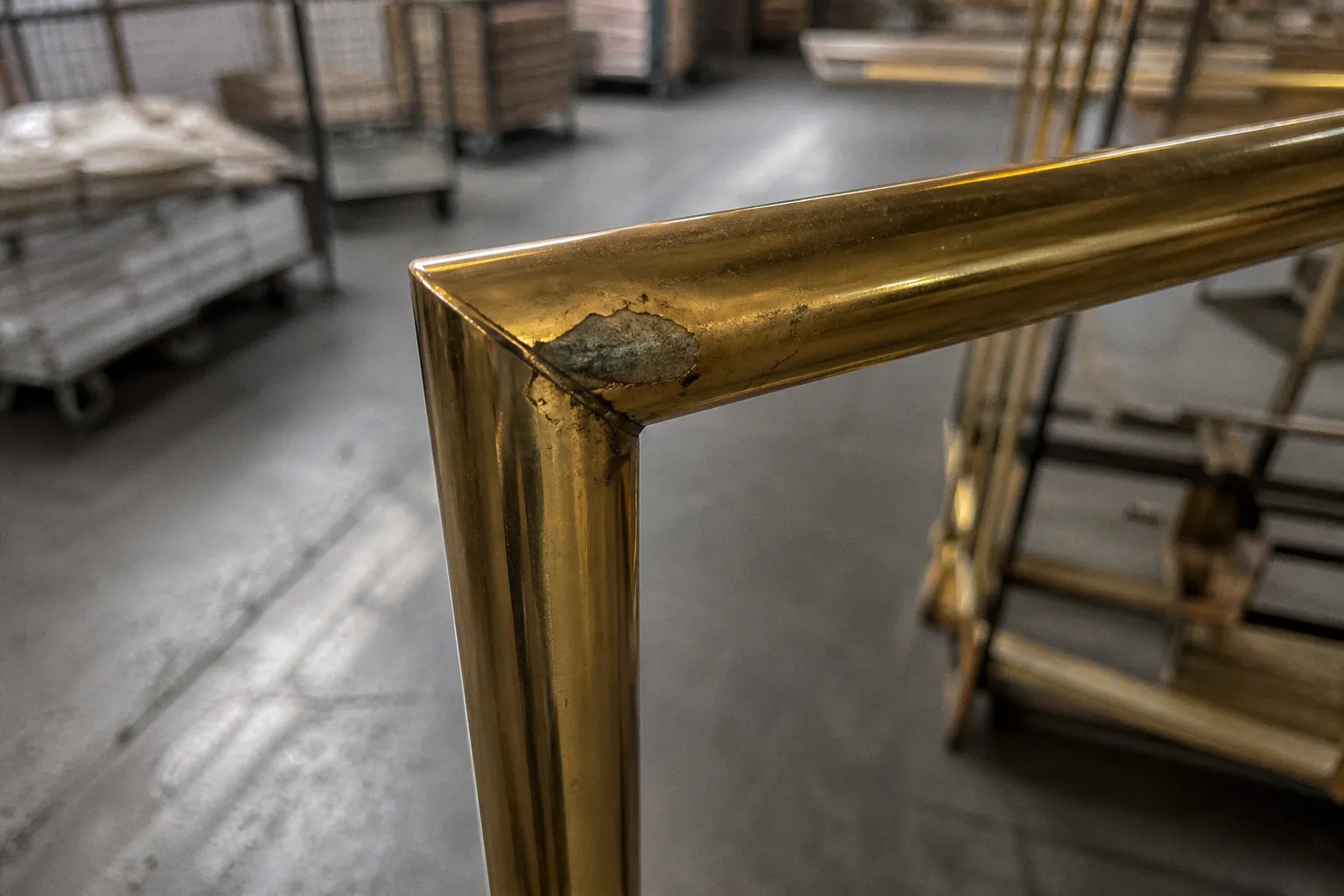 Gold polished garment racks: plating traps that cost money